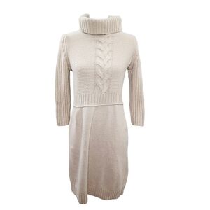 MaxMara Weekend tan turtleneck sweater dress L